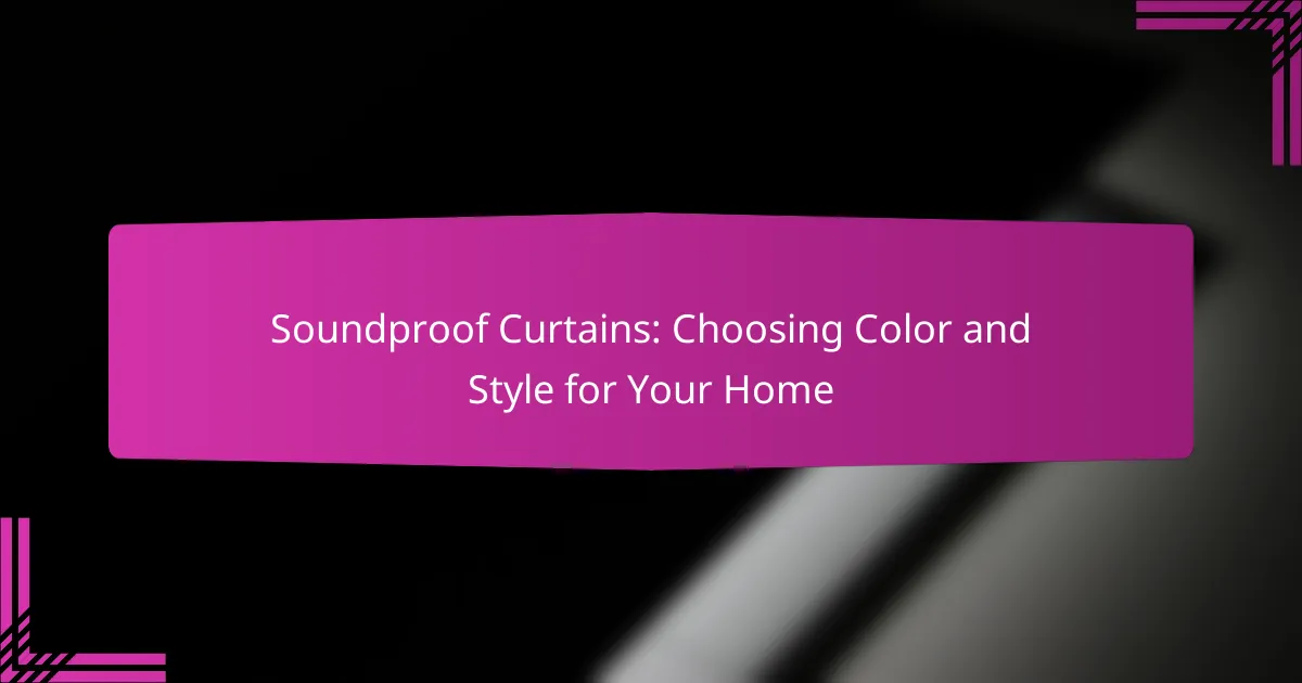 Soundproof Curtains: Choosing Color and Style for Your Home